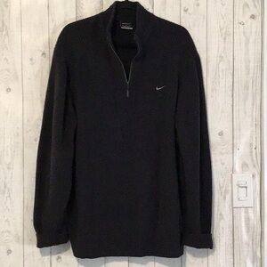 EUC Men’s XL (fits more like XXL) Charcoal Nike Golf Woolmark 1/4 Zip Sweater